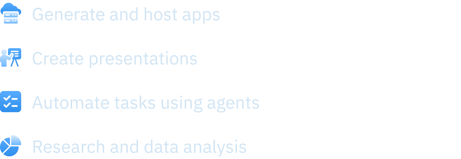 Abacus AI Deep Agent Features List